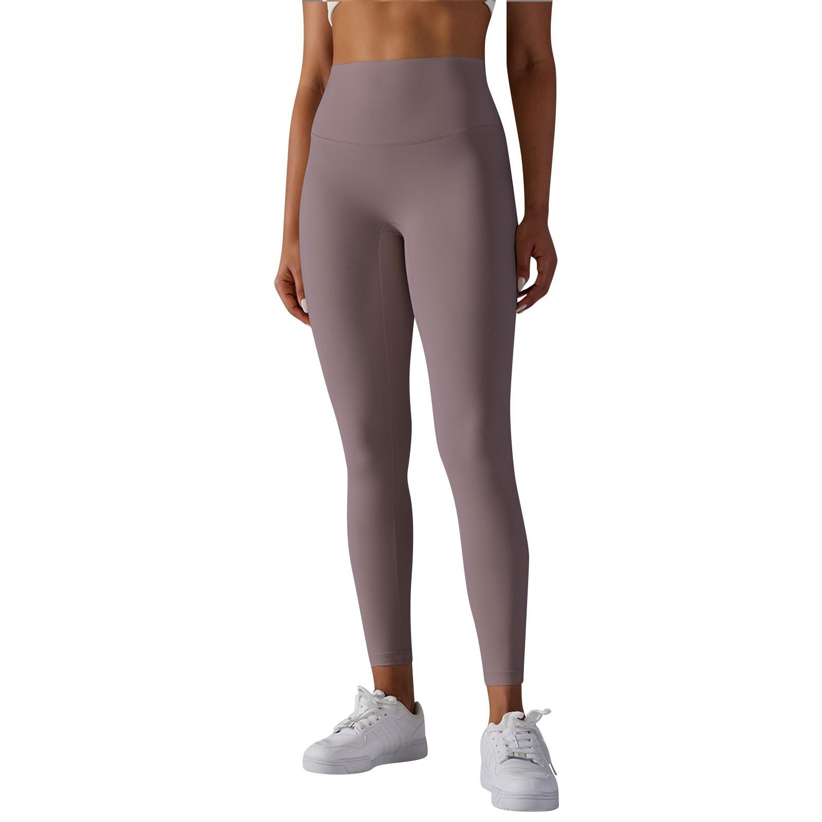 

Жіночі повсякденні, сексуальні та зручні одноколірні вузькі еластичні спортивні штани для йоги з високою талією та фітнесом L