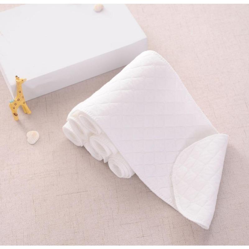 10 Pieces Of Three-Layer Eco-Cotton Diapers For Babies Cotton Diapers Rewashable Absorbent And Breathable 32*12cm