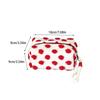 Christmas Style Makeup Bag Dot Cosmetic Pouch with Handle Gift for Women Large Capacity Travel Toiletry Wristlet Purse Organizer