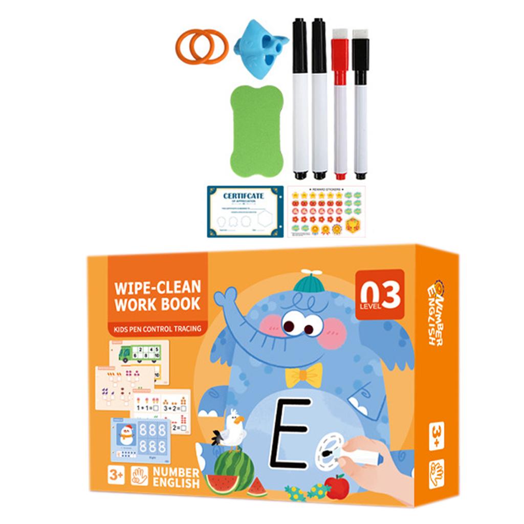 Write Wipe Activity Book Toddler Pen Control Training Book Funny Pen Guide Training Card Book for Children Early Learning