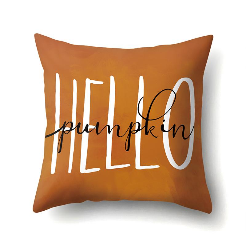Thanksgiving Pillowcase Blessing Maple Leaf Pumpkin Sofa Cushion Cover Office Home Living Room Pillowcase