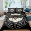 Black Death Moth Bedding Set Gothic Skull Duvet Cover Set Butterfly Bedclothes 2/3pcs Moon Stars Luxury Home Textiles
