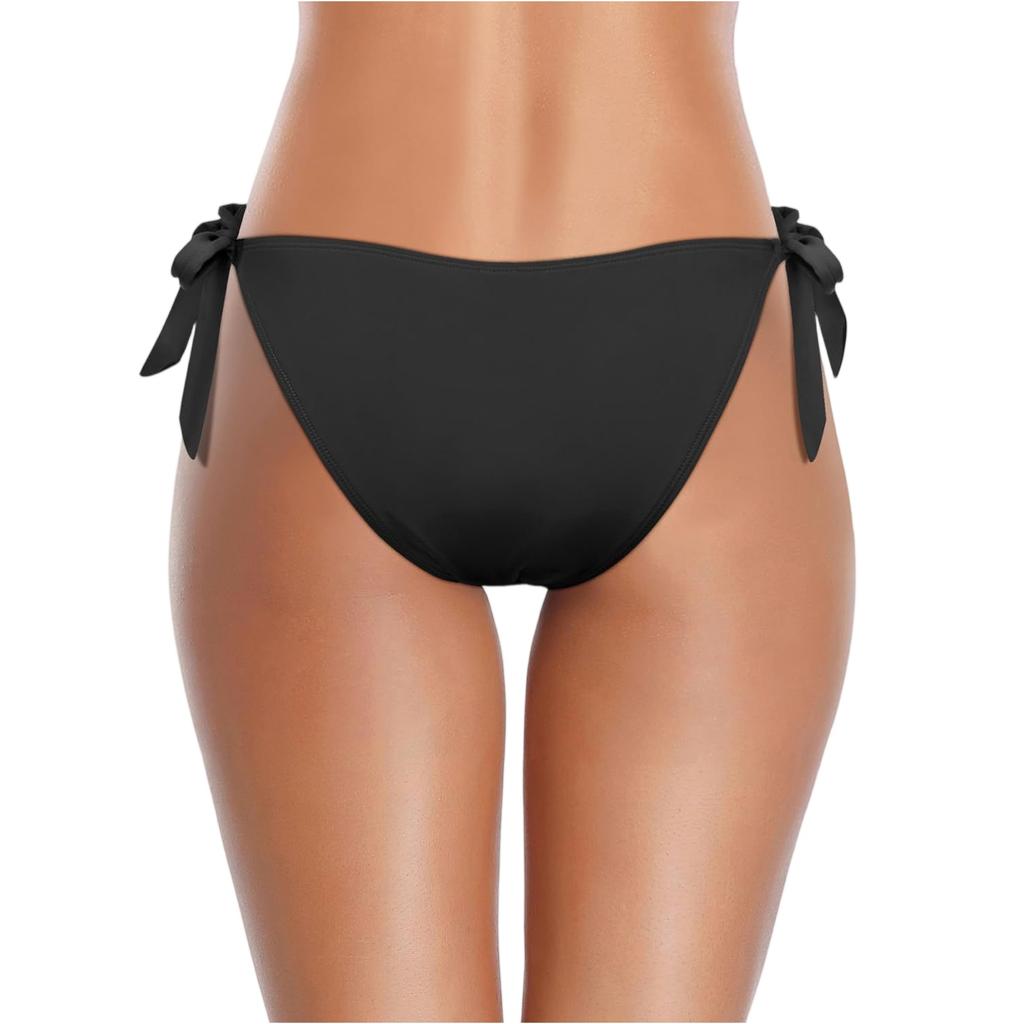 Women Side Tie Bikini Bottoms Adjustable Swim Briefs Low Waist Bathing Suit Separate for Beach Pool Sports
