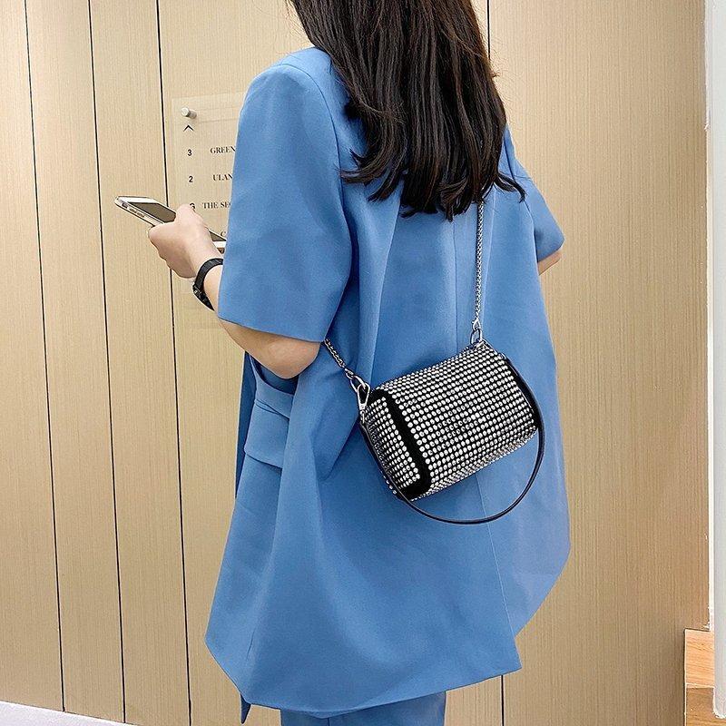 Spring and Summer New Small Square Bag Chain Hot Diamond Bag Bright Shoulder Bag Messenger Bag Discount Promotion