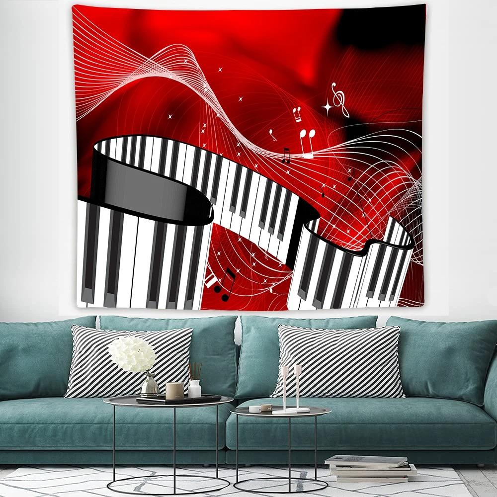 Living Room Bedroom Tapestry Creative Musical Note Pattern Fashion Home Decoration Tapestry