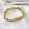 18k Gold-Plated Luxury Diamond Horseshoe Bangle for Women’s Stylish Design