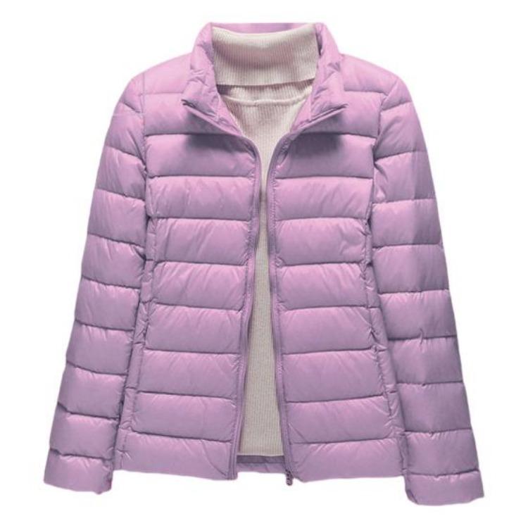 

Windproof Winter Down Coat Thickened Padded Warm Heat Retention Long Sleeves with Stand Collar and Zipper Closure Pockets for Daily Cold Weather 2XL