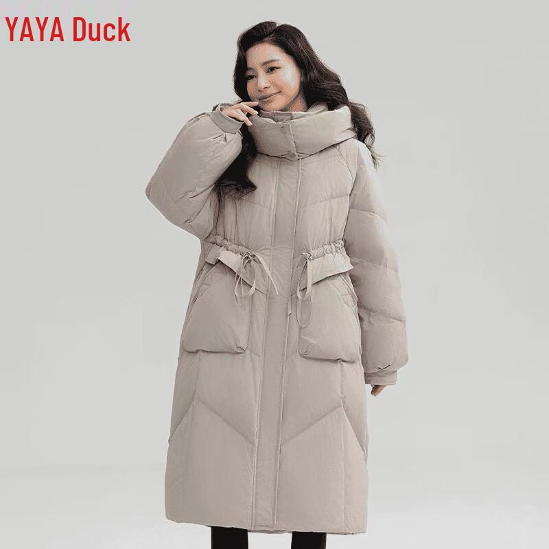 Yaya Women's Long Hooded Duck Down Jacket