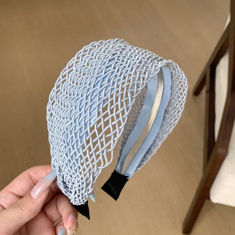 Beach Straw Weaving Cross Knotted Headband Women's Handmade Weaving Hair Band Bohemian Wide-brimmed Hair Hoop Hair Accessories