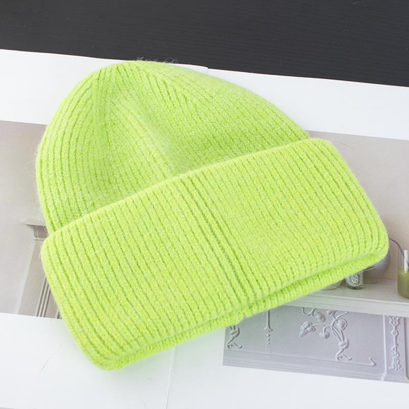 Winter Hat Korean Rabbit Hair Pullover Hat Women Fashion Knitted Hat All Match Warm Knitted Hats