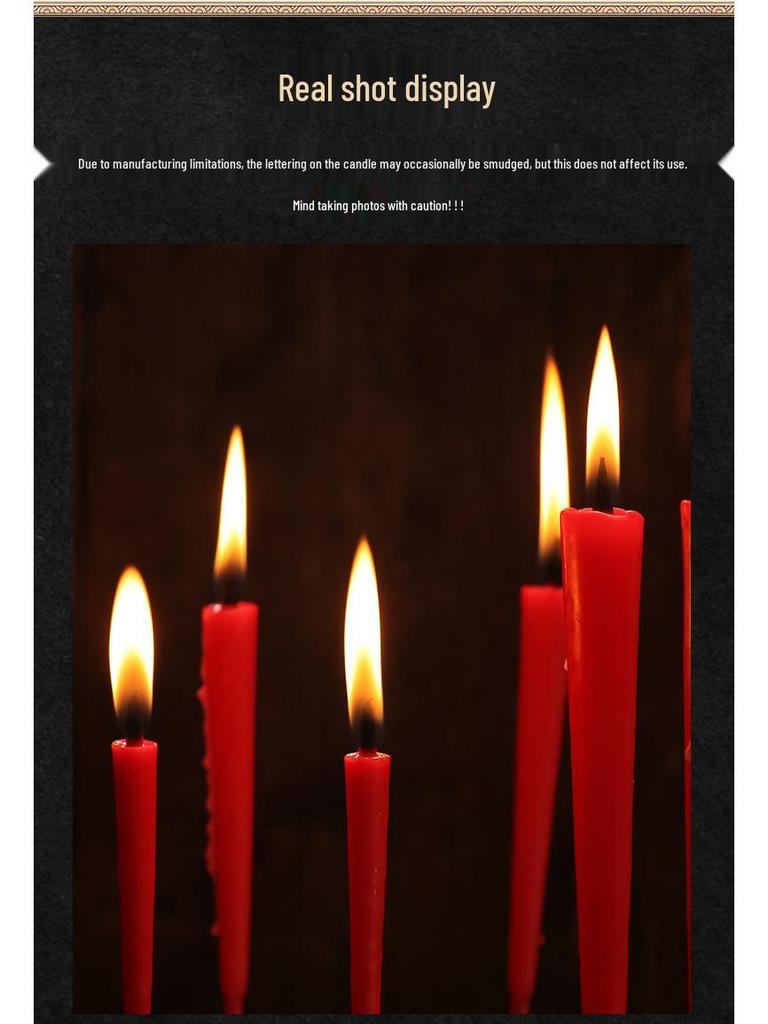 Bamboo Skewers & Red Candles: Long-Burning Incense for Offering to Buddha & Bodhisattva