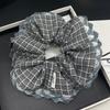 Premium Plaid Scrunchie: High-Elastic Hair Tie for Low Ponytails & Buns (Autumn/Winter 2025 Collection)