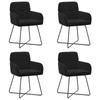 Dining Chairs 4 Pcs Velvet Black 59 X 56.5 X 86 Cm