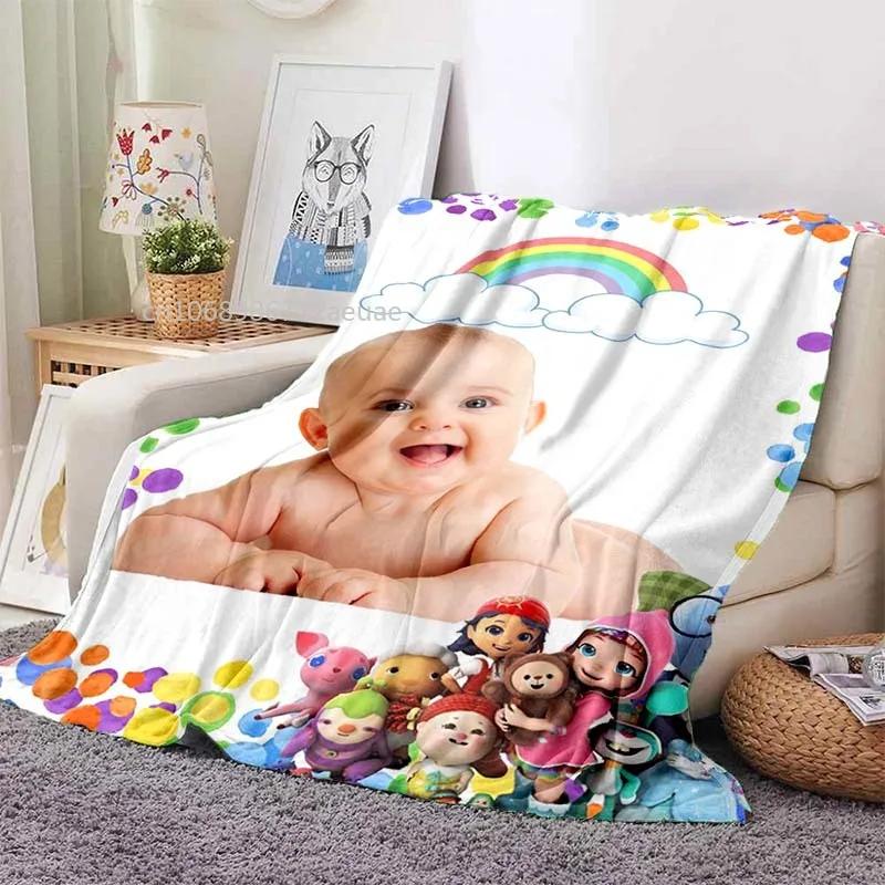 Serie Animata Rainbow Ruby Coperta per Bambini Lulu e Orso Coperta Carina Coperta per Intelligenza e Avventura Personalizzabile con Foto