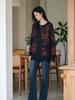 Winter Retro Abstract Loose Knit Pullover Sweater