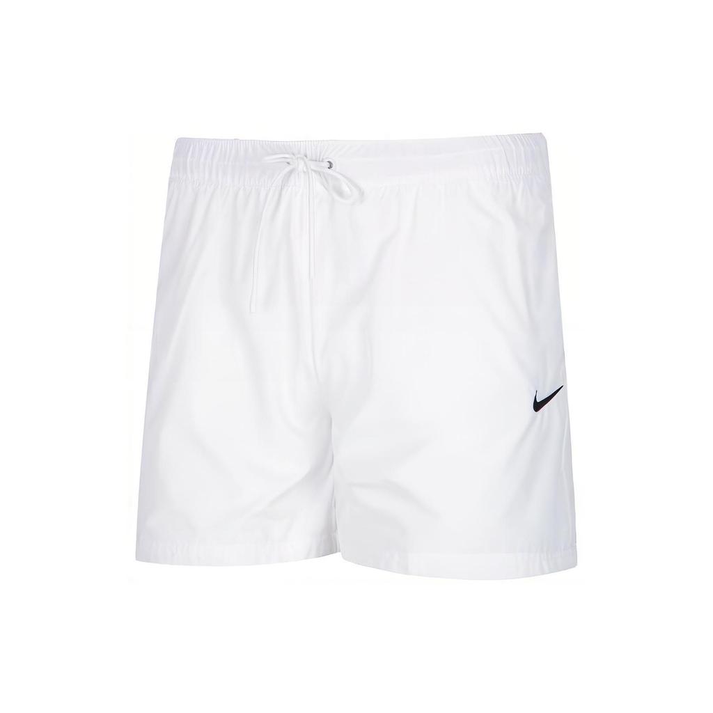 Nike High-Waist Drawstring Shorts With Logo Women Bottoms White DM6761-100