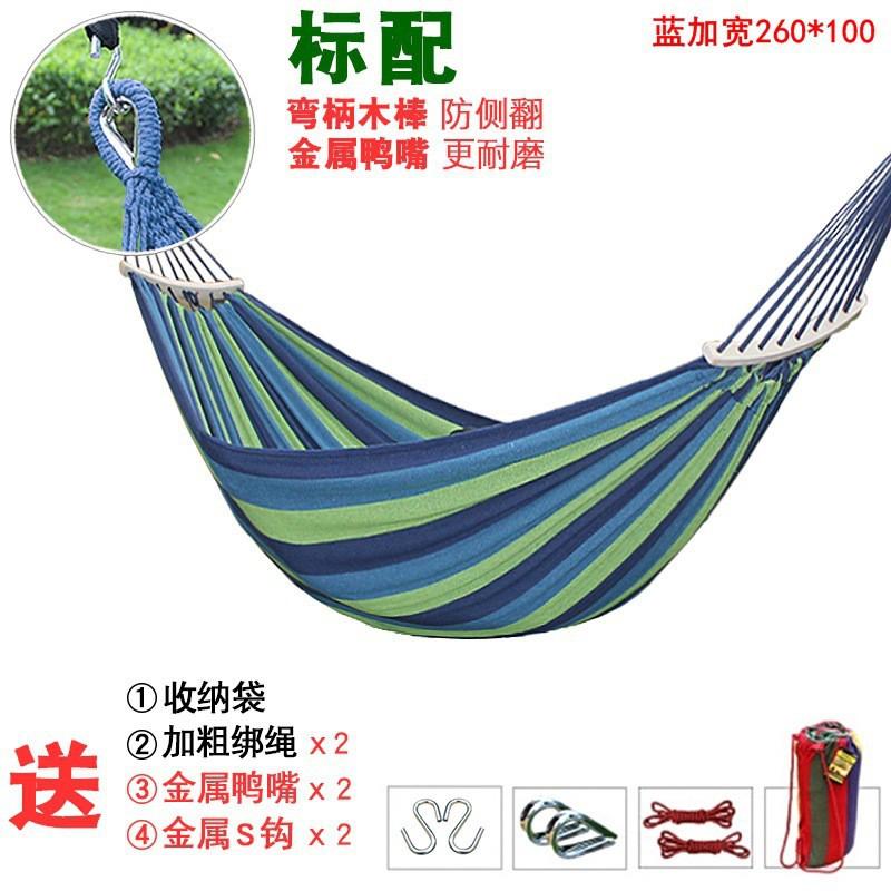 Portable Outdoor Hammock Kids Adults Durable Canvas Fabric With Anti-Roll Design Camping Hiking Garden Relaxation