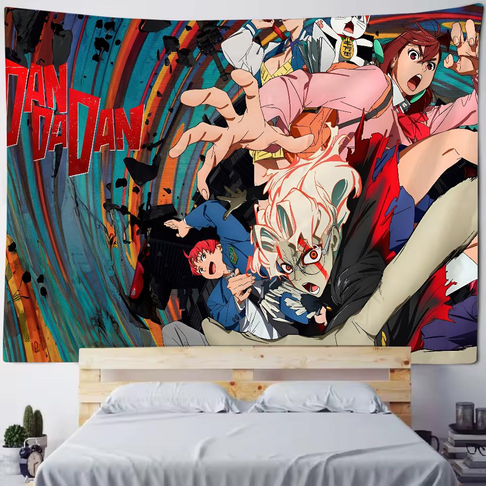 Anime Dandadan Tapestry Decoration Bedroom Dormitory Background Cloth Holiday Home Party Living Room Club Cloth