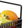 Kitchen Wall Basket Single Metal Large Capacity Space Saving Wall Mounted Storage Basket with Hook for Vegetable