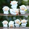 6pcs Cute Cartoon Sheep Handheld Fruit Model Ornament Set For Playroom Decor And Giftgiving
