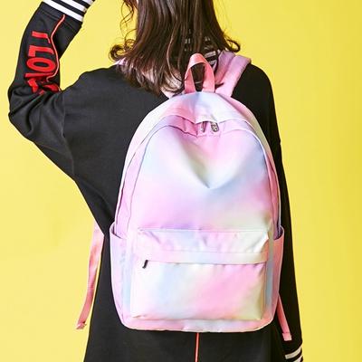 Sac d'école pour femmes, petit sac à dos frais avec contraste de couleurs, sac à dos décontracté pour collège