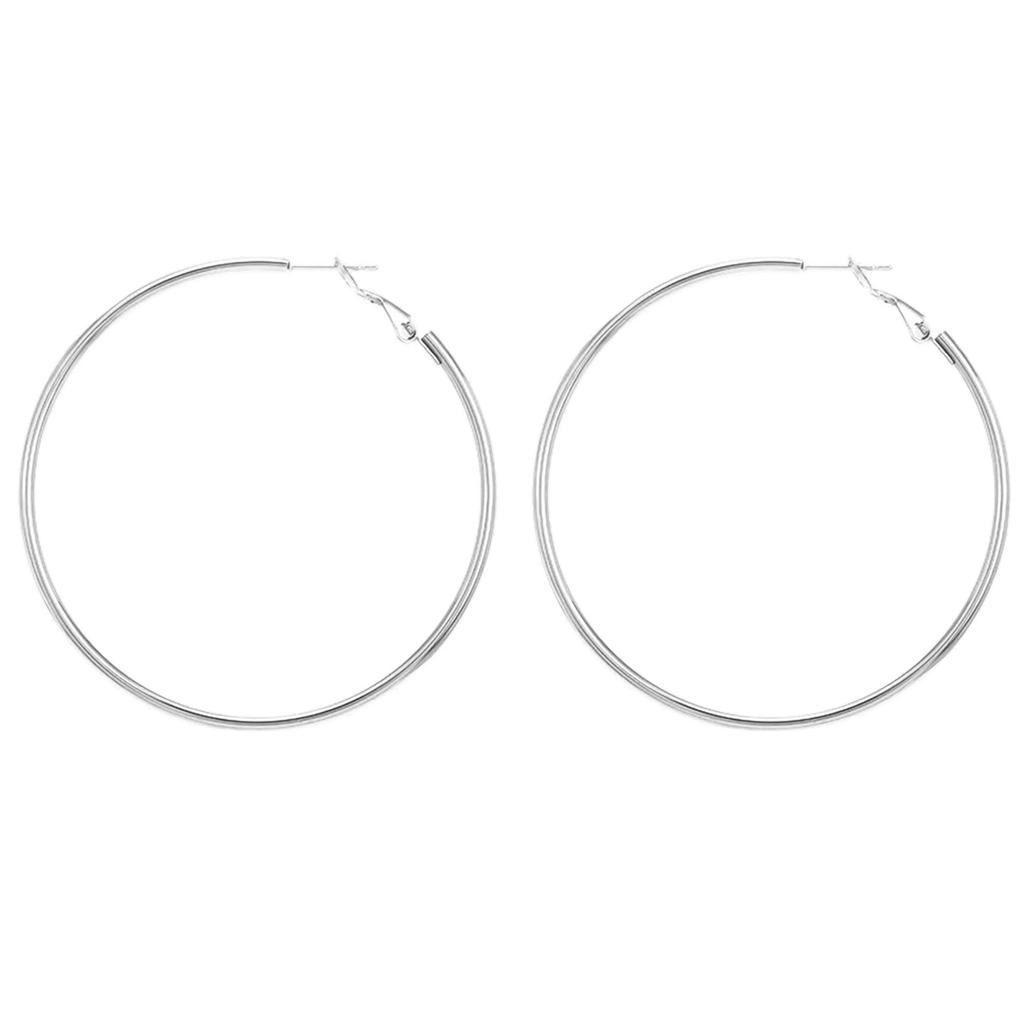 Stainless Steel Round Earrings Elegant Cartilage Huggie Hoop Earring Lightweight Geometric Ear Rings Women Accessories