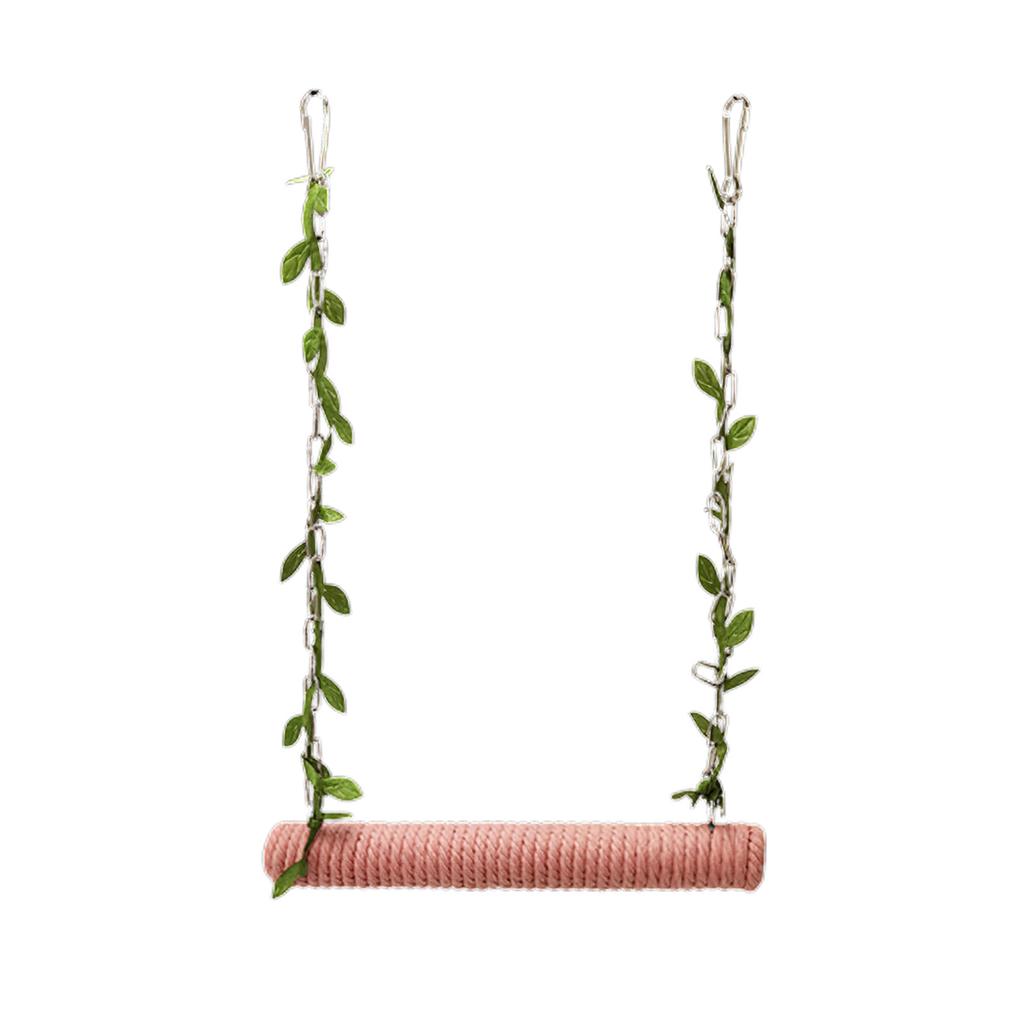 Parrots Bridge Hammock Swing Bridge Swing Standing Training Supplies Bridge Wood Hammock with Twisted Rope Toy