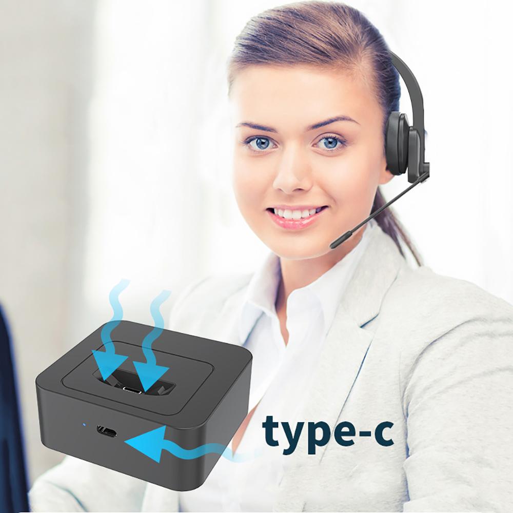 Wireless Bluetooth 5.0 Headset Headphone With Noise Cancelling Mic For Phones PC