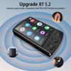 A7 Bluetooth 5.2 MP3 Player Back Clip Sports Music Walkman with Screen Recorder Support FM, Recording, eBook, Alarm Clock