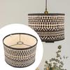 Angoily Bamboo Lamp Shade Vintage Drum Lampshade Shade Decorative Lamp Cover for Chandeliers Floor Light Pendant Table Lamp