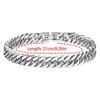 Unisex Stainless Steel Polished Cuban Bracelet - Double Woven, Cool Style, Jewelry Buckle