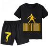 Summer Ronaldo Printed Children's Set Short-sleeved Shorts Suit Sports Kid T-shirt 2-piece Set Street Fashion Boys Baby Clothing