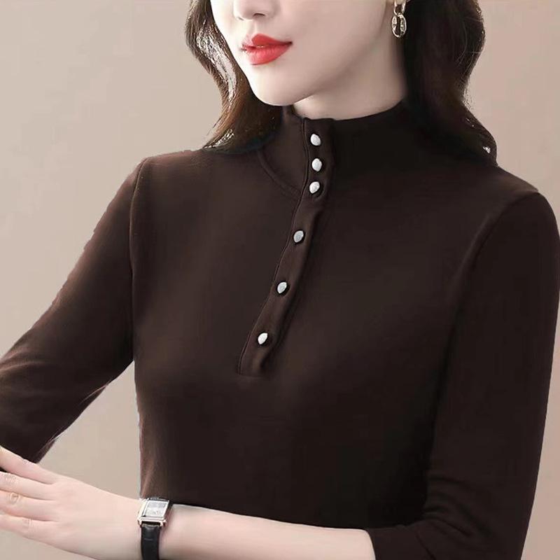 

Double-sided German Velvet Long Sleeve Base Layer with Button Collar XL [110-120 kg] коричневий