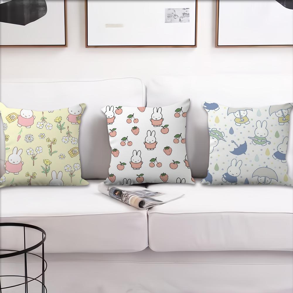 Cartoon M-Miffys-S Cute Cushion Cover For Pillow Printing Sofa Decoration Home Car Room Coffee Shop Office Nordic Simplicity