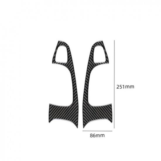 2Pcs Carbon Fiber Interior Front Door Armrest Cover Trim For BMW 3 Series E46