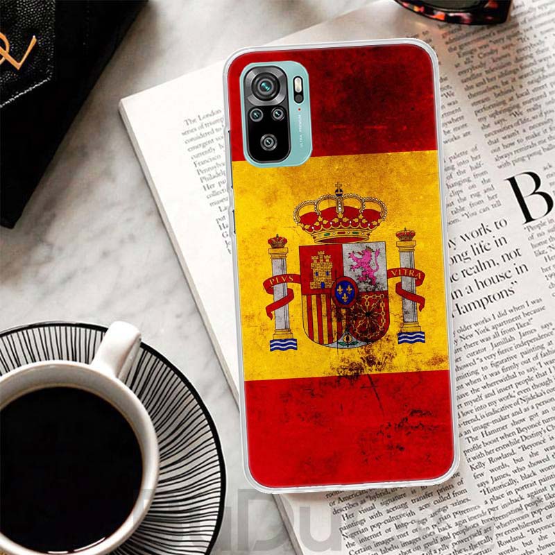 Spain Coat Of Arms Flag Cover For Xiaomi Redmi Note 14 13 12S 12 11 Pro Plus Phone Case 11S 10S 10 11E 11T 14Pro 13Pro Print Coq