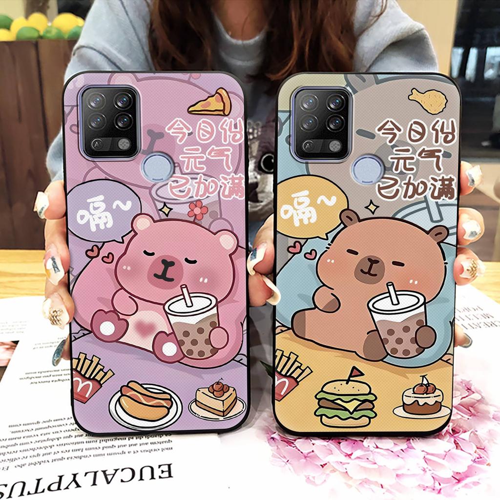 TPU Cute Phone Case For Tecno Pova/LD7 Full Wrap Graffiti Anti-knock Dirt-resistant Anti-dust Phone Pouch Cartoon Couple