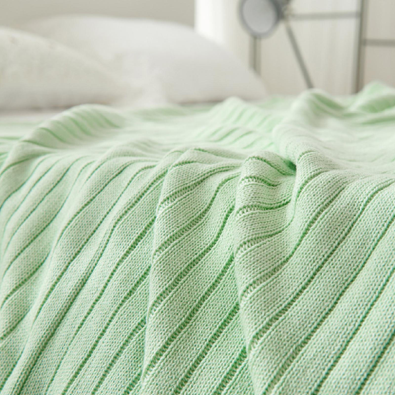 

Вязаный плед 39,37 дюйма x 41,34 дюйма Подарочный декоративный уютный для гостиной зелёный