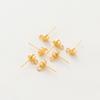 10 Stück 14K/18K Goldfarben Beschichtete Messing Ohrstecker mit Creolen Ohrhaken für Schmuckherstellung DIY Ohrringe Zubehör Zubehör