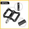 BULLSPANN Aluminum Alloy Rear Foot Flat Universal Compatible with Bicycle Replacement Accessories Pegs, Pedals, Footrests, Replacement, Black, 9/16"