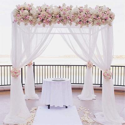 4 ST Kristall Organza Tygtyll Skir Tyg Bakgrundsgardiner för Bröllop Babyshower Födelsedagsfest Eventdekor, 10m/rulle