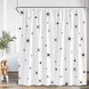 Black White Abstract Simple Line Shower Curtain Dog Pupple Nordic Minimalist Bathroom Decor Modern Polyester Bath Curtain Screen