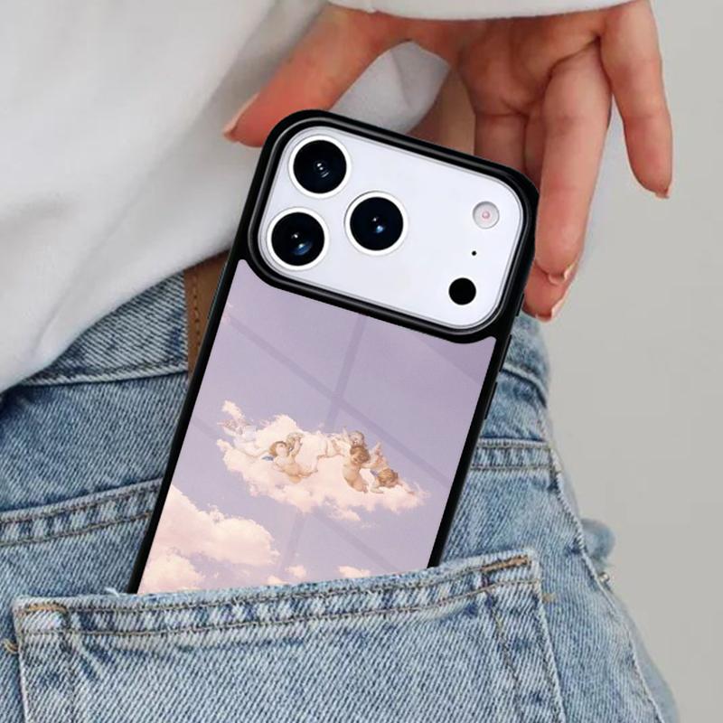 Angels Aesthetic Clouds Sky Phone Case for iPhone 16e 15 14 13 12 17 Pro Max Plus Air 17pro Cover Coque