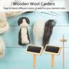 2PCS Plane Wood Fleece Carders And Drop Rod Set For Craft Felting Projects With Even Twirling Equipment