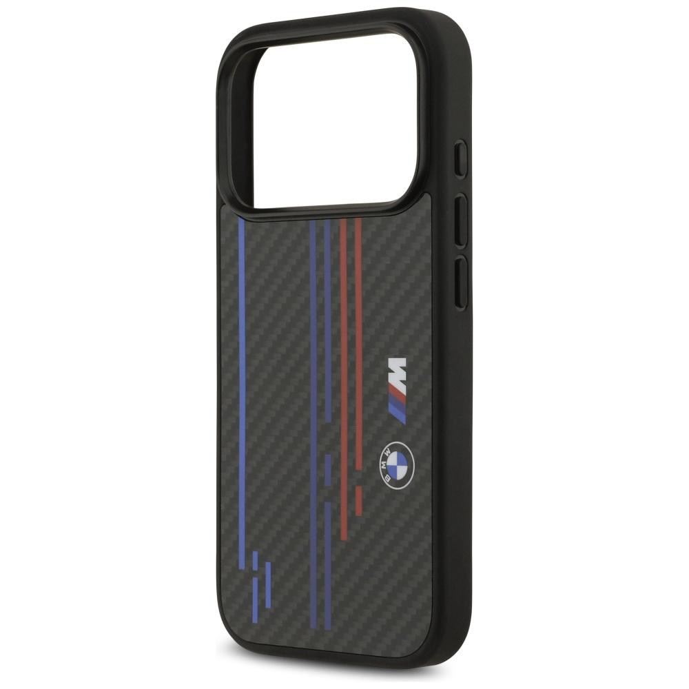 BMW M Kevlar Linien & Logo MagSafe Hülle für iPhone 17 Pro Schwarz