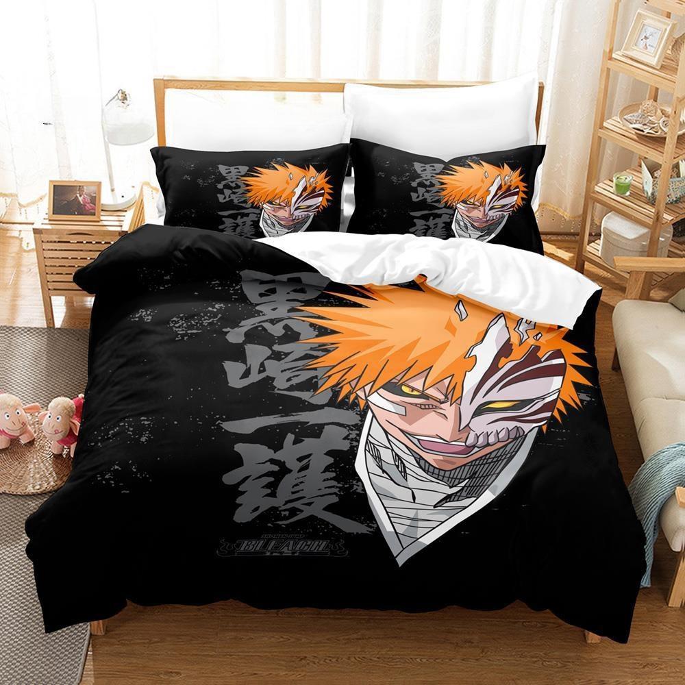 New 3D Print Anime Bed Sheet Set Bleach Bedding Set Single Twin Full Queen King Size Bed Set Adult Kid Bedroom Duvet Cover Sets