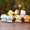 Twelve Zodiac Mini Resin Animal Figurines: Cute Cartoon Style