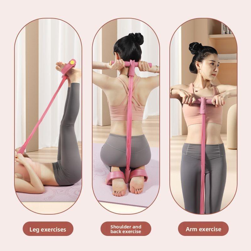 Treinador de Resistência para Pernas em PVC com Pedal para Fitness em Casa e Tonificação Abdominal