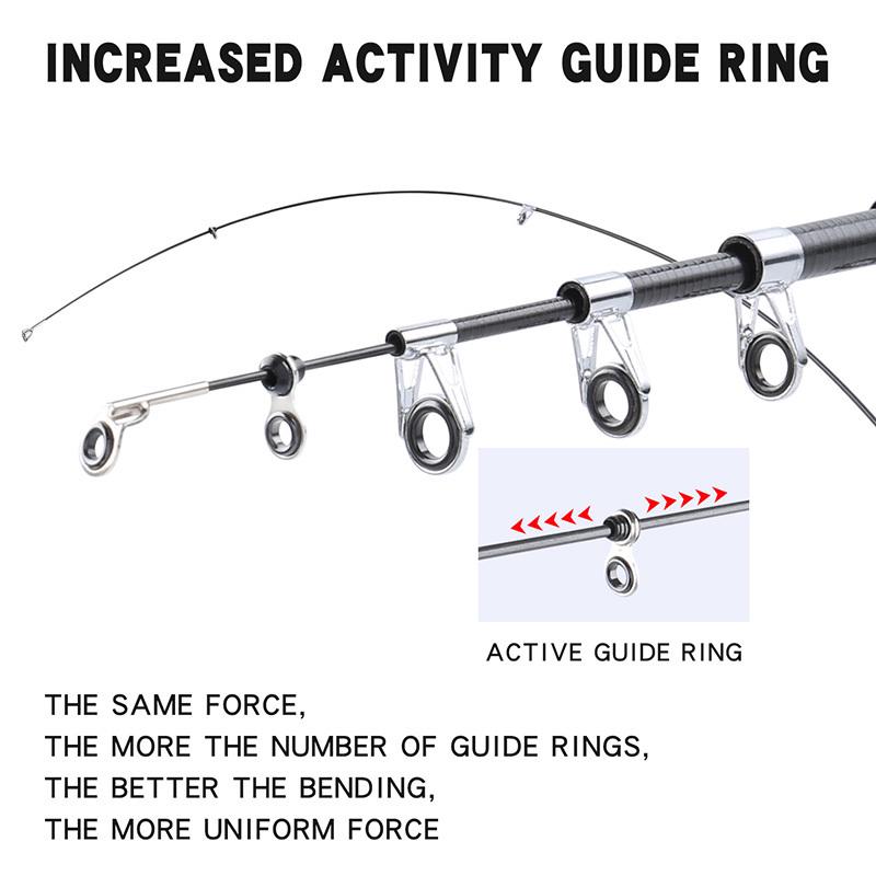 Přenosný teleskopický karbonový rybářský prut Přívlačové rybářské náčiní na ryby Mořský prut Ocean Rod Tackle