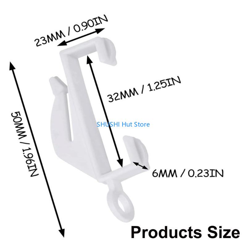 Set of 100 Smooth Operating Curtain Side Rails Pulleys for Easy Installation Curtain Track Rollers Gliders Hooks Set D57B